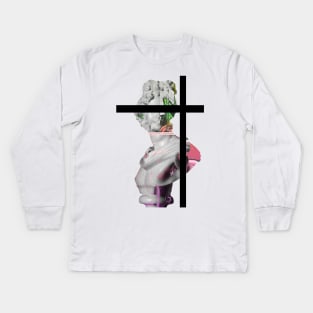 Statue Cross Kids Long Sleeve T-Shirt